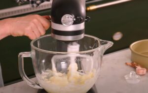 Creaming butter and sugar in a stand mixer