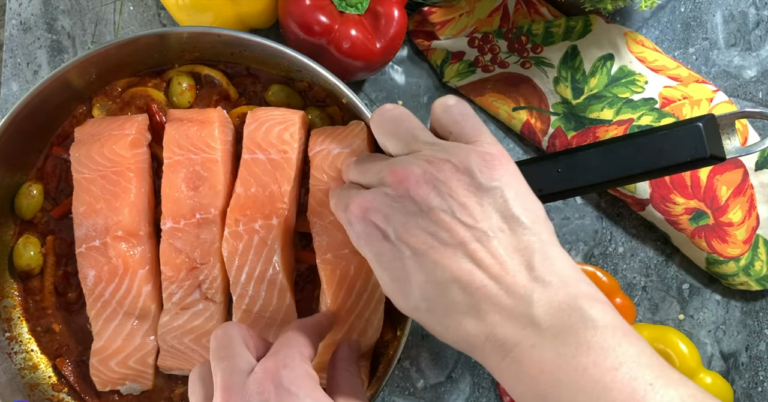 Morrocan salmon ready to be baked