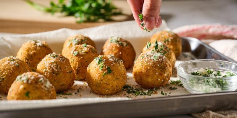Air Fryer Loaded Mashed Potato Balls Recipe