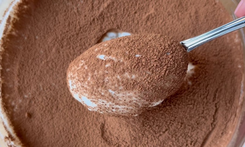 A spoon full of tiramisu