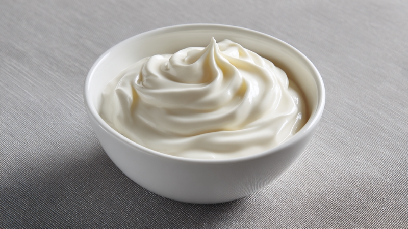 A bowl of yogurt showing typical texture used to judge freshness after the printed date